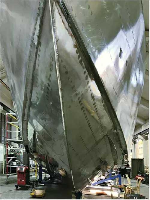 Super stainless steel:Stainless steel hull of the prototype ship of the shipyard